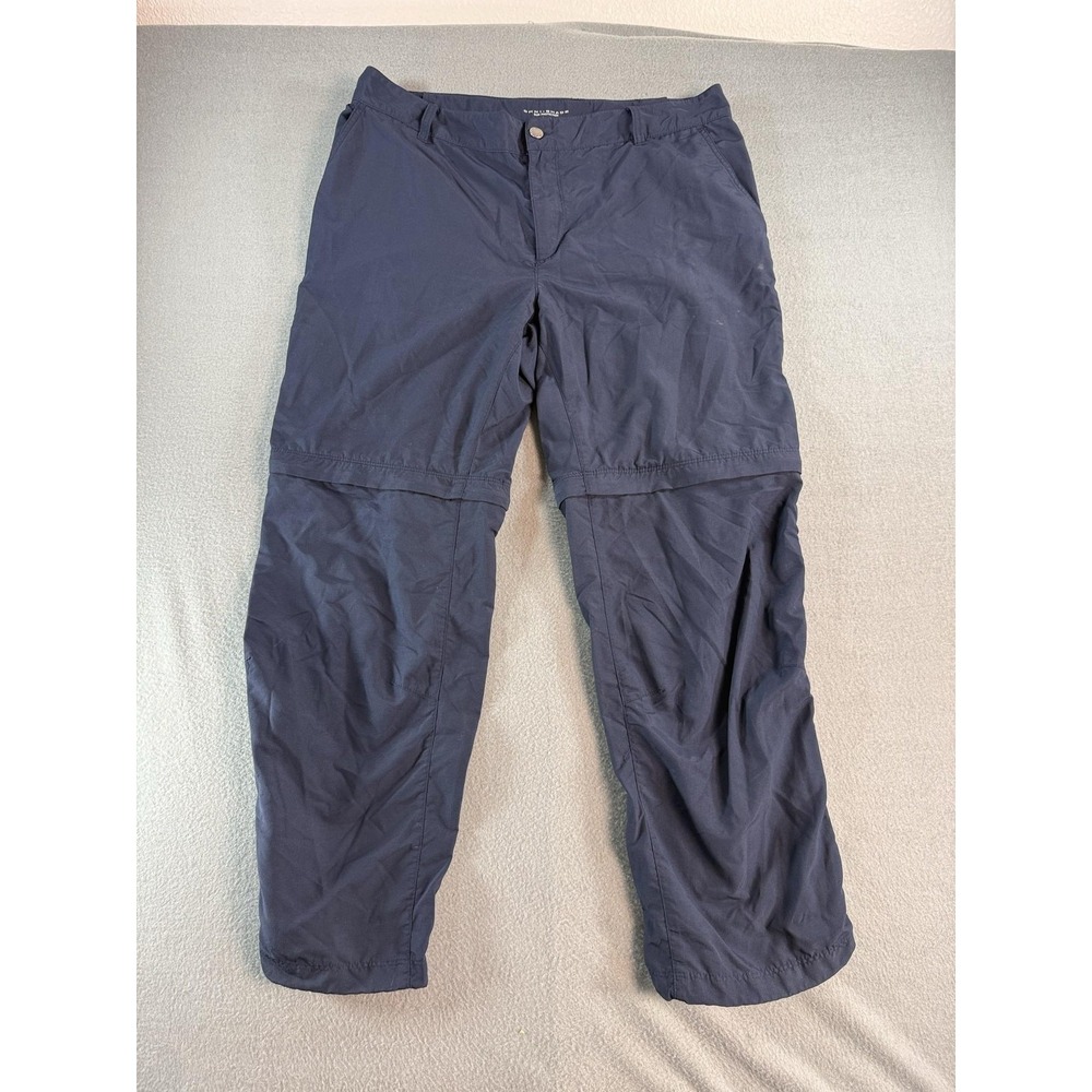 Columbia Omni-Shade Pants Womens 16 Short Blue Hiking Convertible Zip Off
